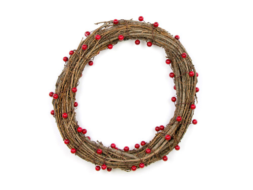 Christmas wreath with rowan berry - 23 cm