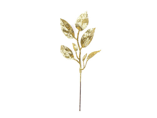 Eucalyptus glitter branch - gold, 20 cm