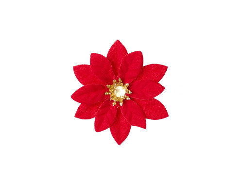 Decorative poinsettias - red 6,5 cm 36 pcs.