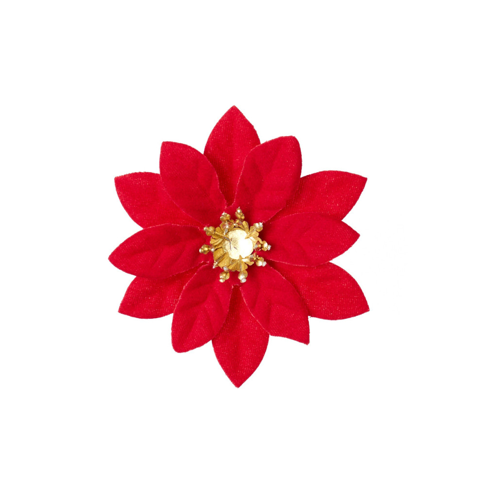 Decorative poinsettias - red 6,5 cm 36 pcs.