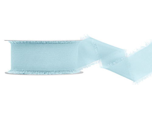 Chiffon ribbon - light blue, 4 cm x 10 m