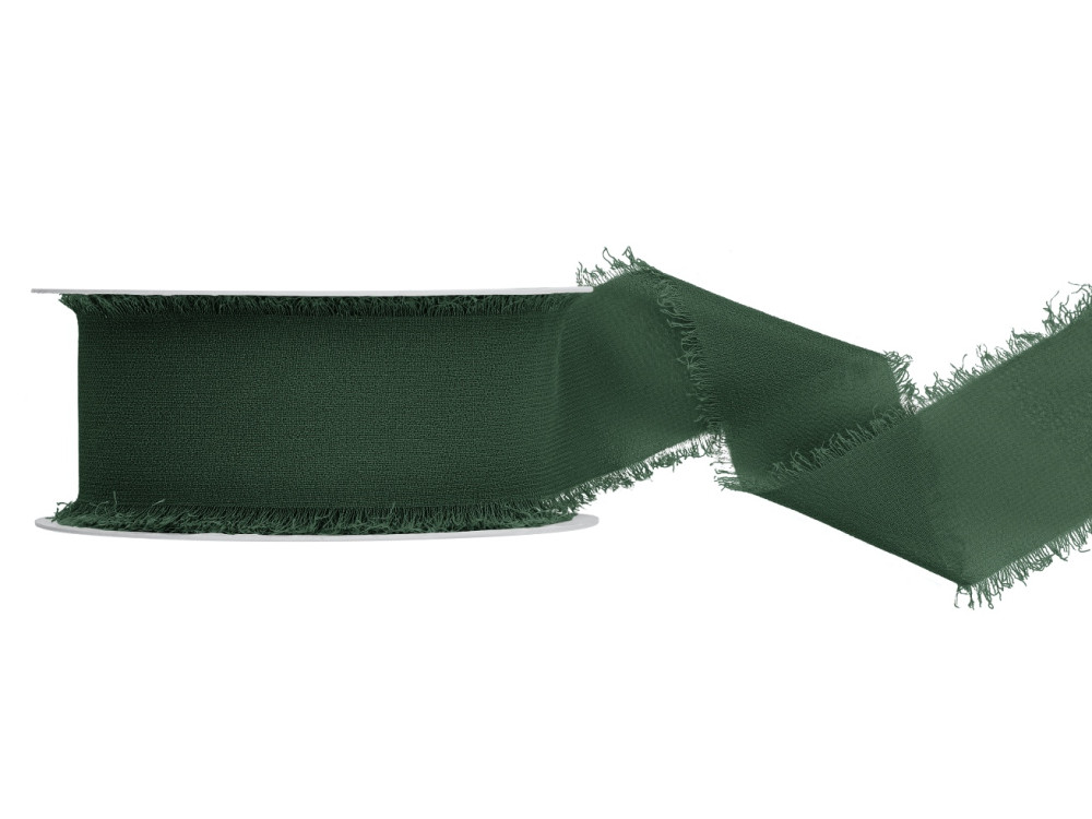 Chiffon ribbon - bottle green, 4 cm x 10 m