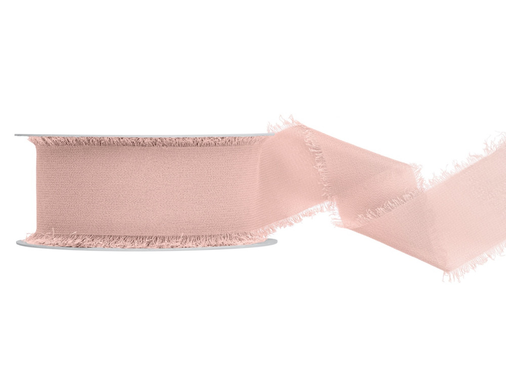 Chiffon ribbon - light pink, 4 cm x 10 m