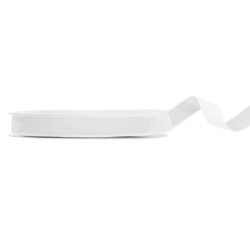 Velvet ribbon - white, 1,5 cm x 10 m