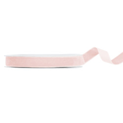 Velvet ribbon - light pink, 1,5 cm x 10 m