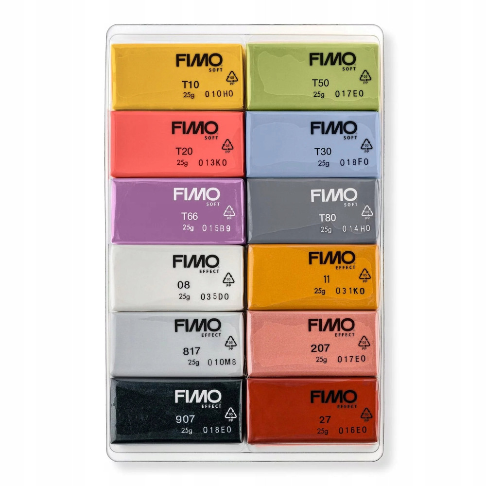 Zestaw masy termoutwardzalnej Fimo Soft - Staedtler - Fashion, 12 kolorów x 25g