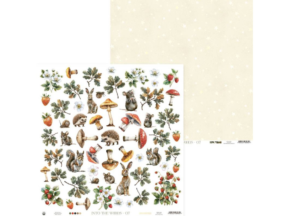 Scrapbooking paper 30,5 x 30,5 cm - Piątek Trzynastego - Into The Woods 07