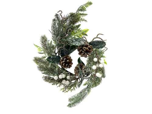 Christmas wreath with pinecones - 27 cm