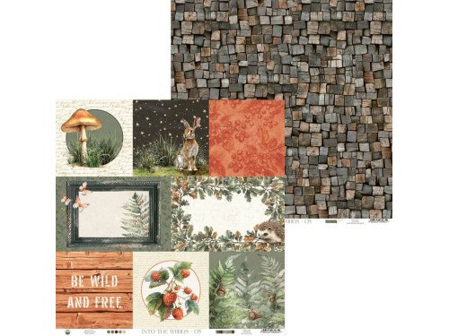 Scrapbooking paper 30,5 x 30,5 cm - Piątek Trzynastego - Into The Woods 05