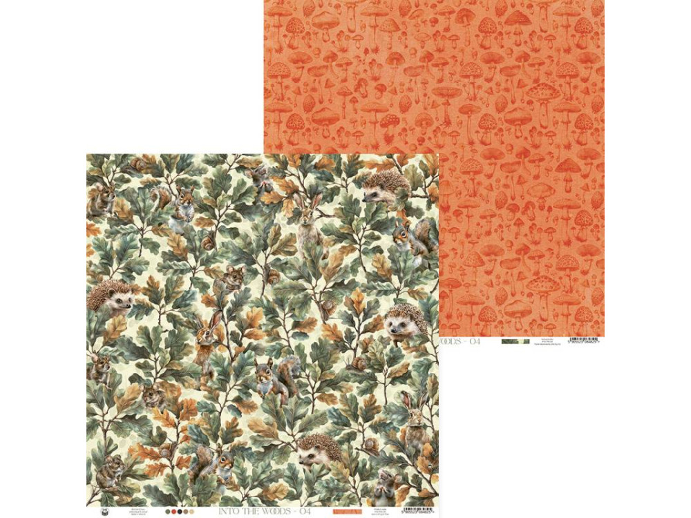 Scrapbooking paper 30,5 x 30,5 cm - Piątek Trzynastego - Into The Woods 04