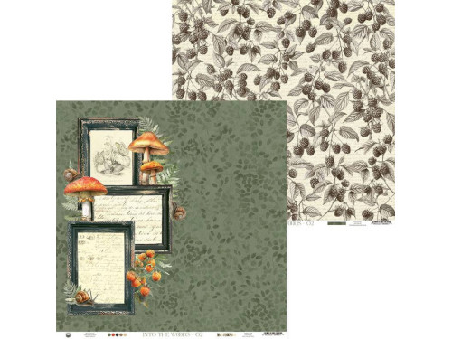 Papier do scrapbookingu 30,5 x 30,5 cm - Piątek Trzynastego - Into The Woods 02