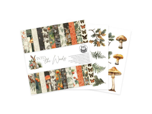 Set of scrapbooking papers 15,3 x 15,3 cm - Piątek Trzynastego - Into The Woods