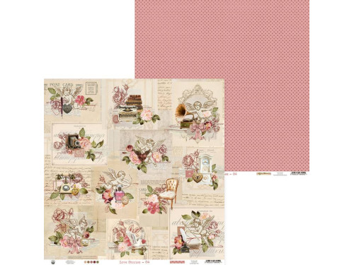 Scrapbooking paper 30,5 x 30,5 cm - Piątek Trzynastego - Love Stories 04