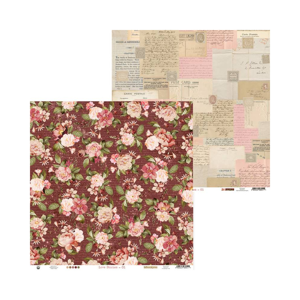 Zestaw papierów do scrapbookingu 15,3 x 15,3 cm - Piątek Trzynastego - Love Stories