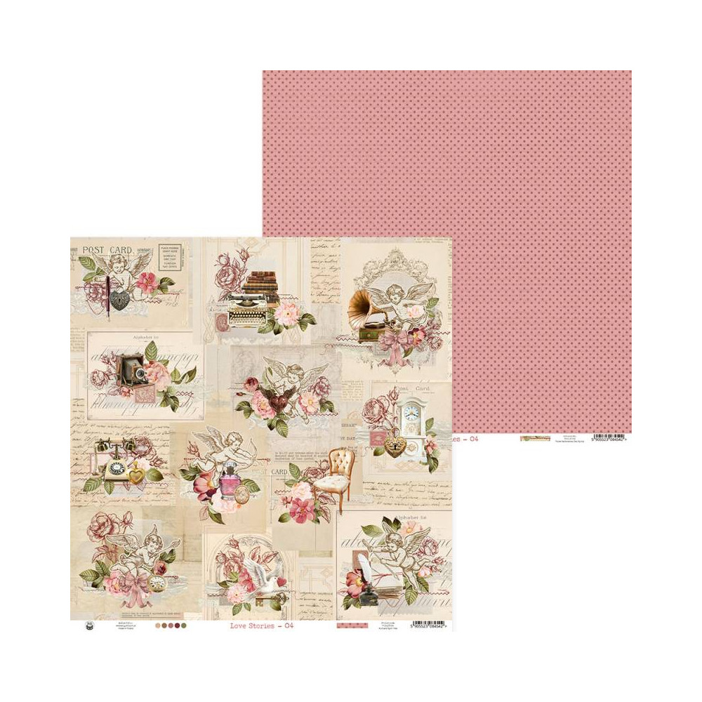 Zestaw papierów do scrapbookingu 15,3 x 15,3 cm - Piątek Trzynastego - Love Stories