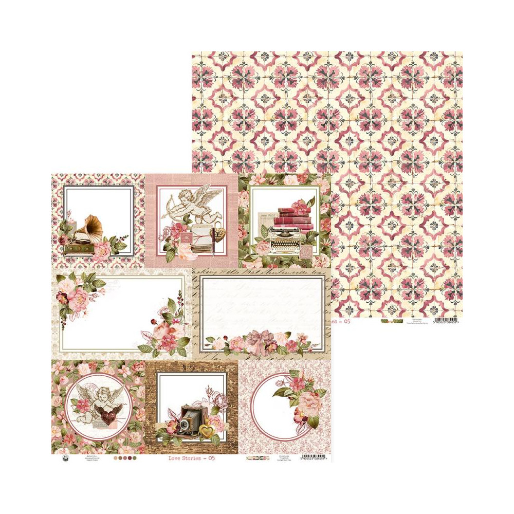 Zestaw papierów do scrapbookingu 15,3 x 15,3 cm - Piątek Trzynastego - Love Stories