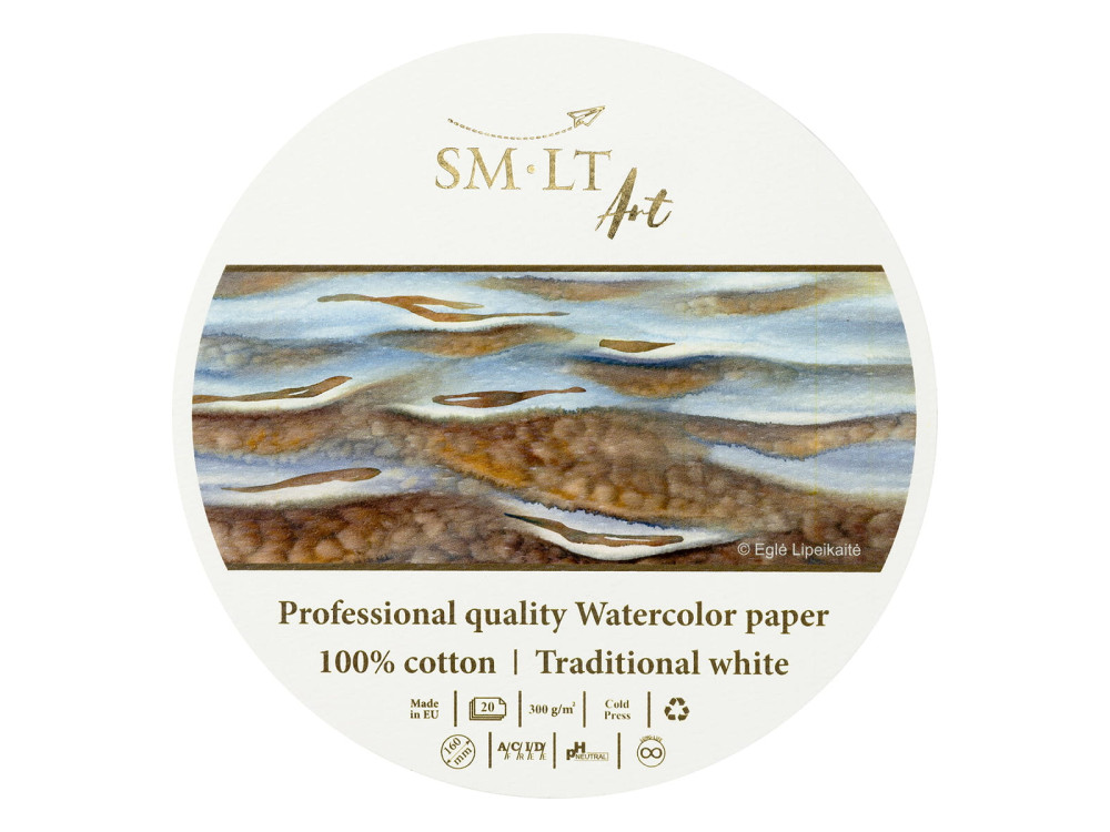 Professional Art Watercolor Pad - SM-LT - white, 16 cm, 300 g, 20 sheets