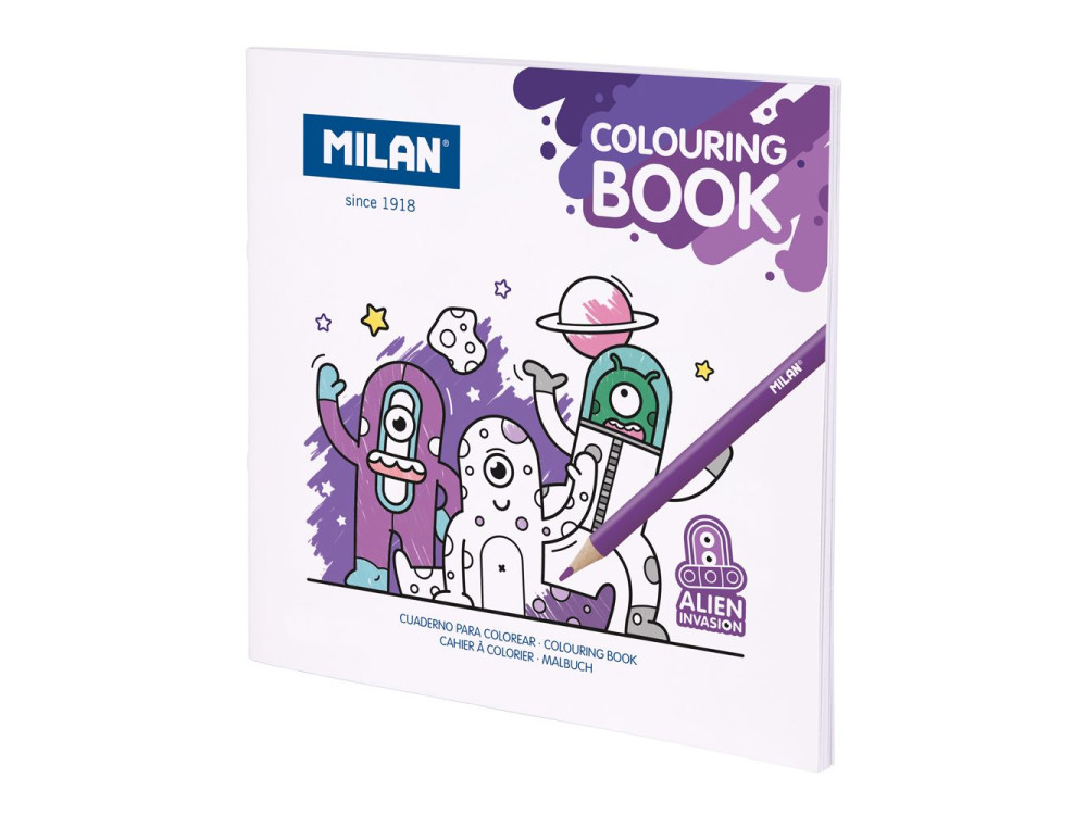 Kolorowanka dla dzieci Inwazja Obcych - Milan - 20 rysunków