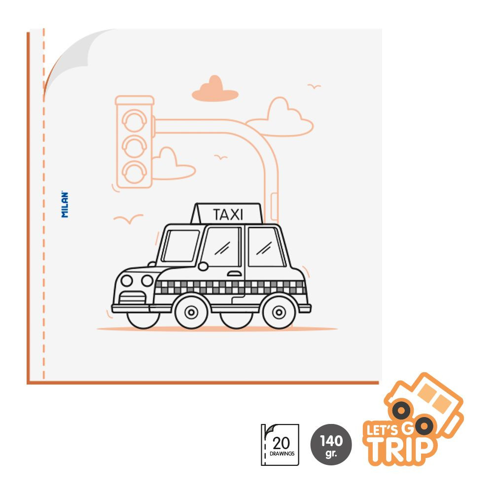 Coloring Book Let's Go Trip - Milan - 20 drawings