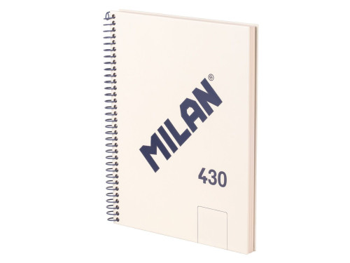 Spiral notebook A5 - Milan - beige, smooth, 95 g/m2