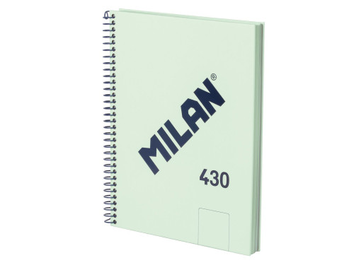 Spiral notebook A5 - Milan - green, smooth, 95 g/m2