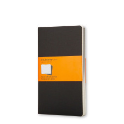 Cahier - Journal - Ruled Black - Pocket, 3 pcs