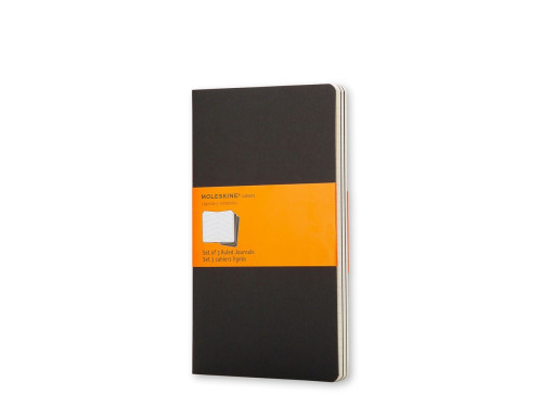Zestaw notatników w linie A6 - Moleskine - czarne, 3 szt.