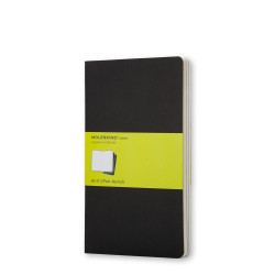 Cahier - Journal - Plain Black - Pocket, 3 pcs