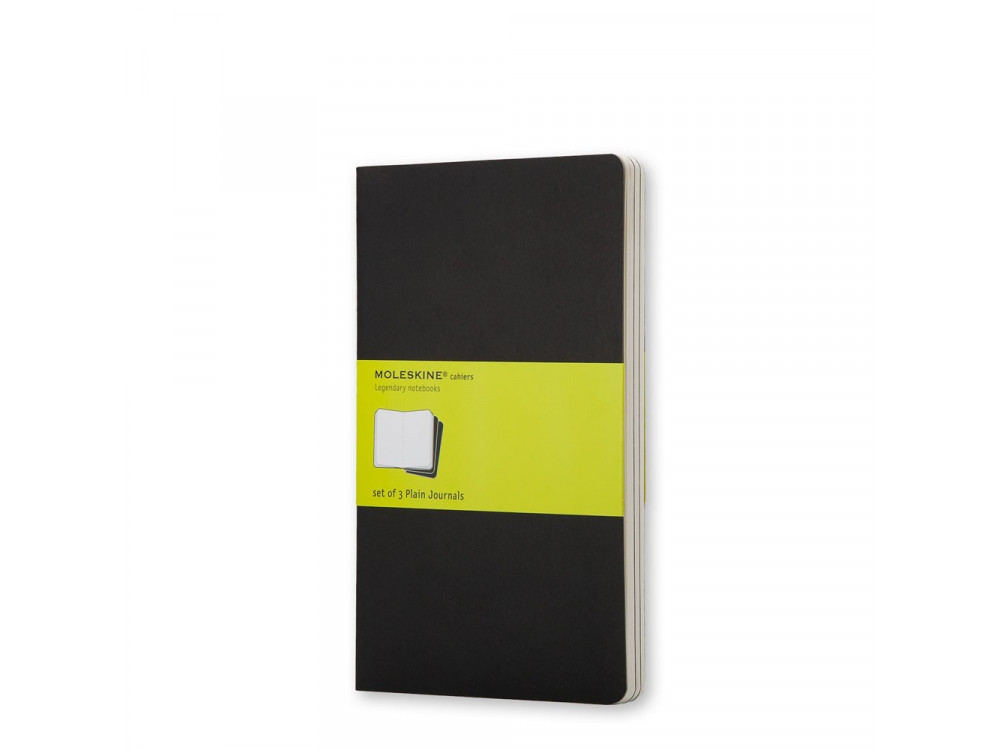 Cahier - Journal - Plain Black - Pocket, 3 pcs