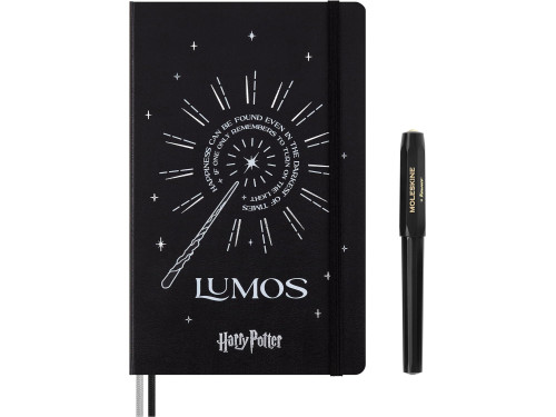 Notebook Harry Potter Lumos with ballpoint pen - Moleskine x Kaweco - ruled 100g/m2