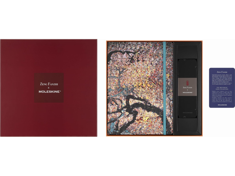 Sketchbook with colored pencils - Moleskine x Zeng Fanzhi - plain, 165g/m2