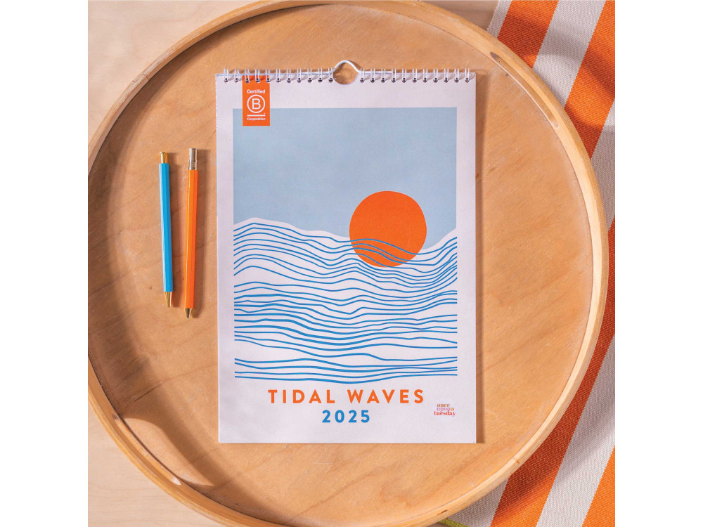 Wall Calendar Tidal Waves 2025 - Good Tuesday - A4