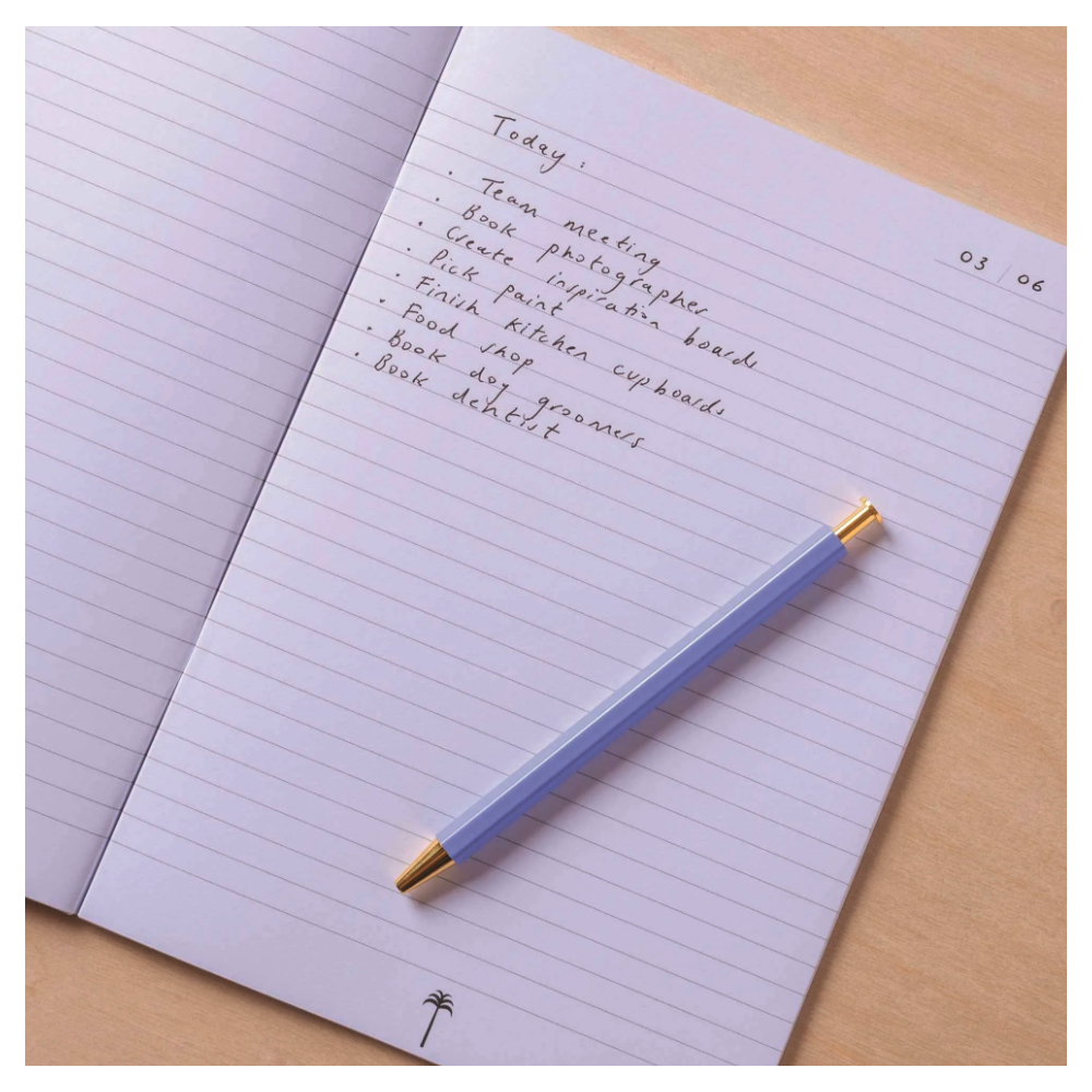Notebook Cobalt Check A5 - Once Upon a Tuesday - ruled, softcover, 90 g, 60 pages
