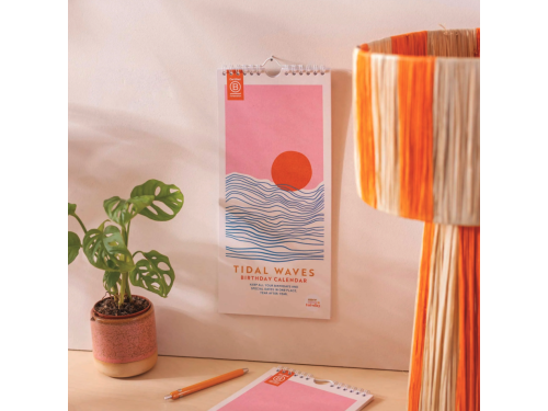 Wall undated calendar Tidal Waves Birthday - Good Tuesday