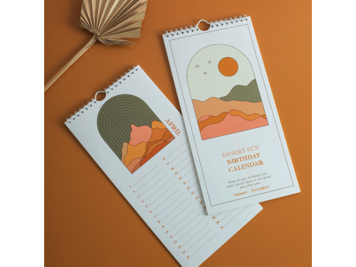 Kalendarz ścienny niedatowany Desert Sun Birthday - Good Tuesday