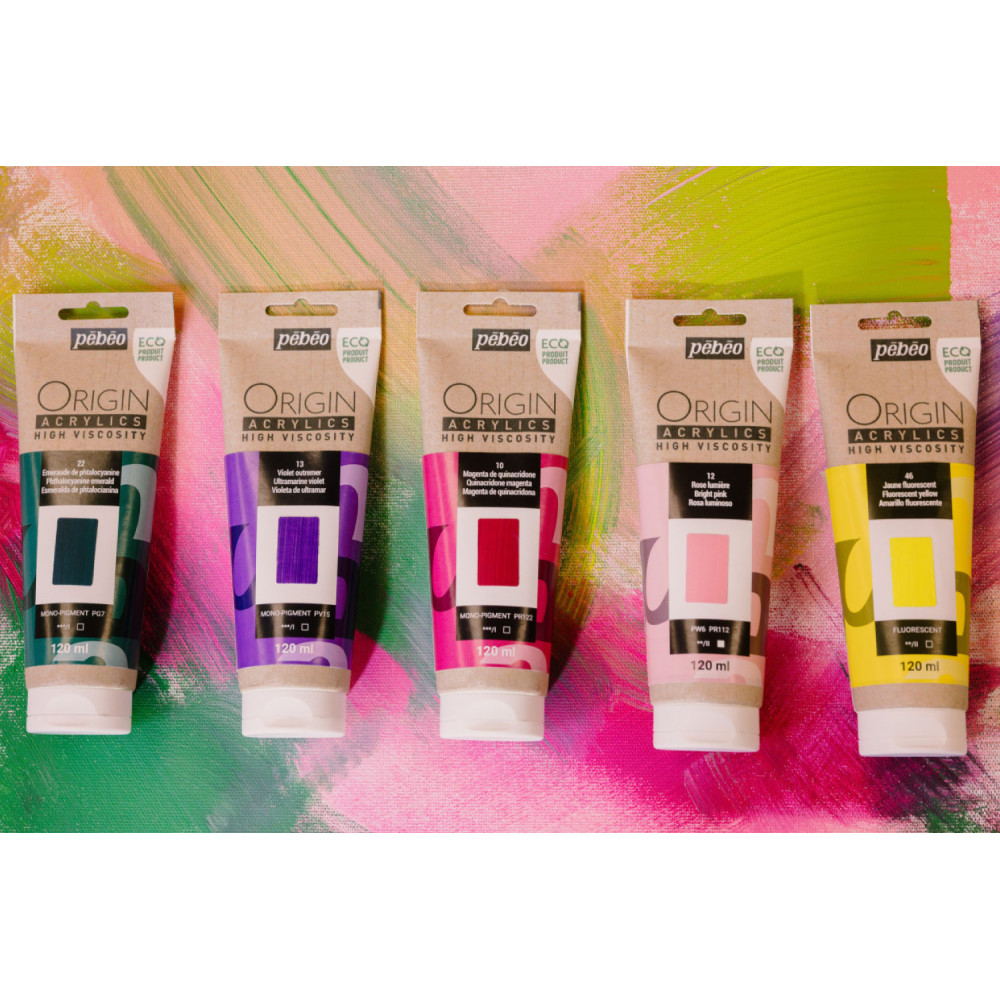 Set of Essentials Origin Acrylics High Viscosity acrylic paints - Pébéo - 12 x 60 ml