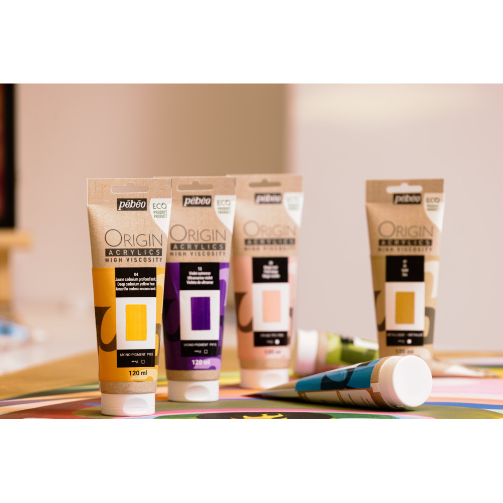 Set of Essentials Origin Acrylics High Viscosity acrylic paints - Pébéo - 12 x 60 ml