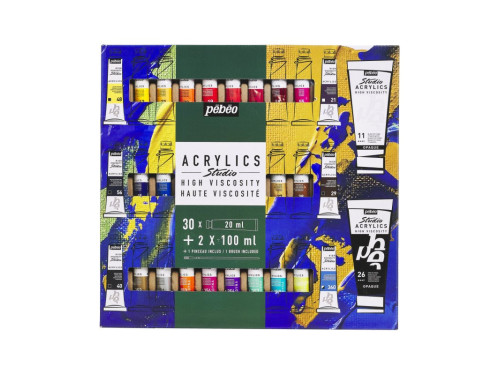 Set of Studio Acrylics paints - Pébéo - 33 pcs.