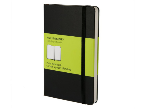 Plain notebook Classic 9 x 14 cm - Moleskine - Black hardcover
