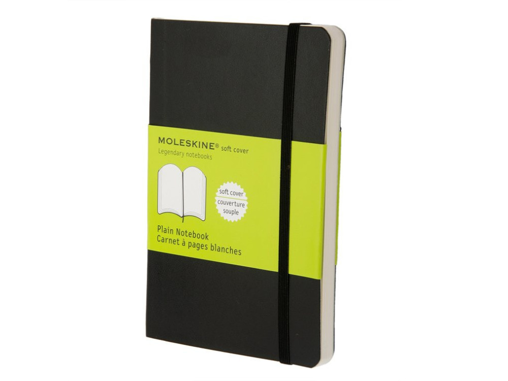 Plain notebook Classic 9 x 14 cm - Moleskine - Black softcover