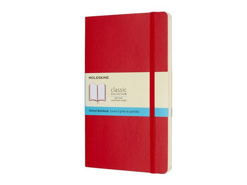 Notatnik w kropki Classic 13 x 21 cm - Moleskine - czerwony twarda okładka