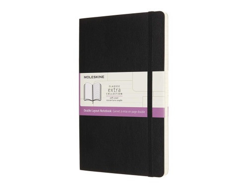 Notatnik w linię/gładki Classic 13 x 21 cm - Moleskine - czarny miękka okładka