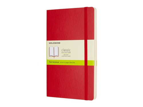 Notatnik gładki Classic 13 x 21 cm - Moleskine - czerwony miękka okładka