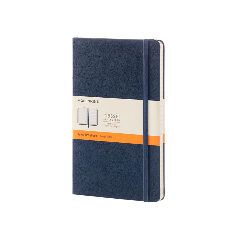 Notatnik gładki Classic 13 x 21 cm - Moleskine - granatowy, twarda okładka