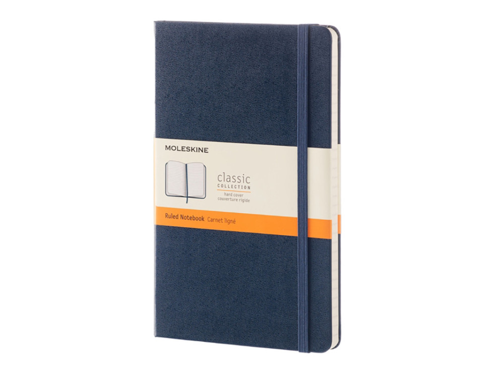 Notatnik w linię Classic 13 x 21 cm - Moleskine - granatowy twarda okładka