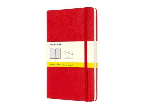 Squared notebook Classic 13 x 21 cm - Moleskine - Red hardcover