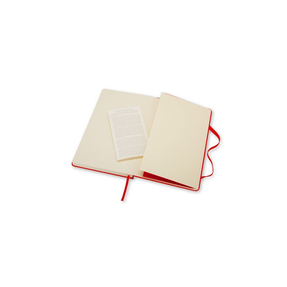 Notatnik w kratkę Classic 13 x 21 cm - Moleskine - czerwony, twarda okładka