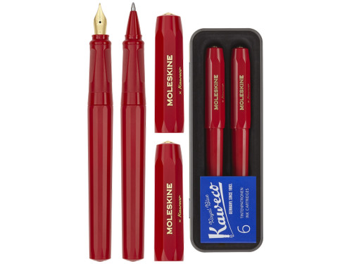 Set of fountain pen and ballpoint pen - Kaweco x Moleskine - Red