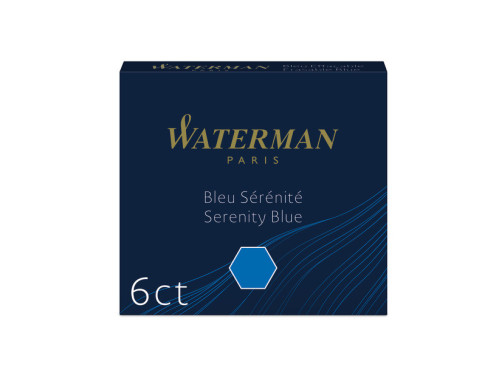 Short International Ink Cartridges - Waterman - Serenity Blue, 6 pcs.