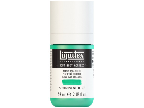 Farba akrylowa Soft Body - Liquitex - Bright Aqua Green, 59 ml